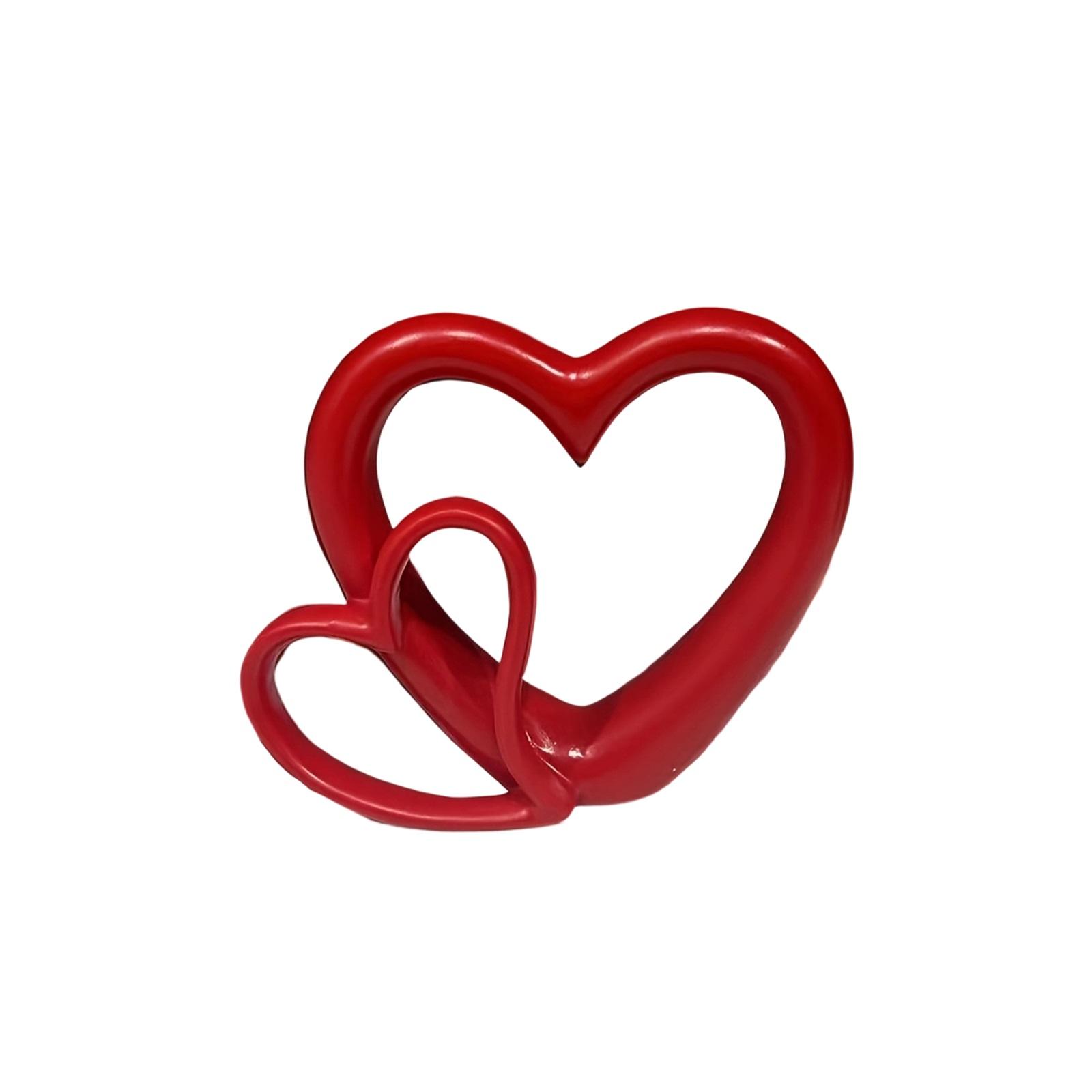 

3D-печатные сердечки, Настольное украшение ко Дню святого Валентина, Идеальный подарок для нее/него, Подарок на годовщину и свадьбу One Size красный