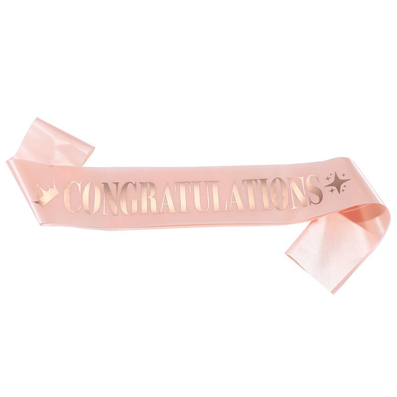 2026 Congratulations CONGRATULATIONS Graduation Shoulder Strap Etiquette Strap, Party Belt Ribbon