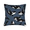 Orca Whale Patterns Pillow Case Comfy Pillow Cover For Sofa Car Home Decor Morden Cushion Cover