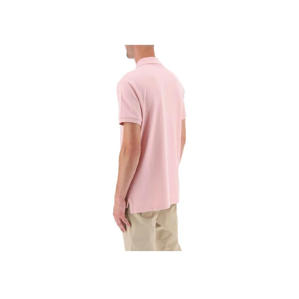 Polo Ralph Lauren Solid Color Square Collar Casual Short Sleeve Polo Shirt Men tops Pink 710680784CHNPK