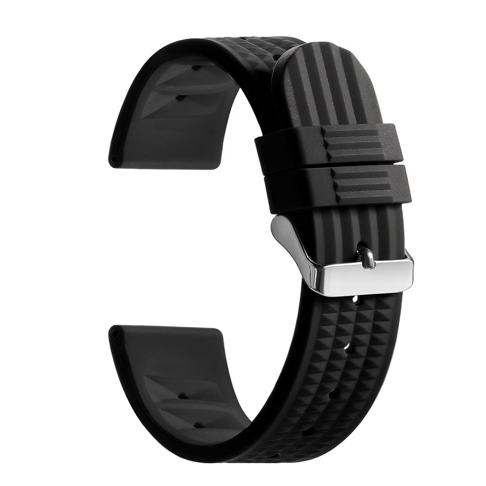 20mm 22mm Hot Sell Silicone Watch Strap Rubber Universal Watchband Wristwatch Band for Smartwatch Other Watches Bracelet for Men