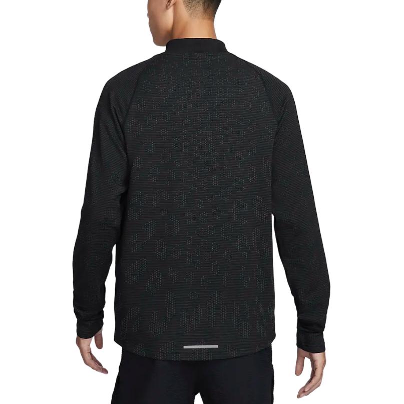Nike Pinnacle Running Division Fashion Comfortable Versatile Solid Color Half Zip Pullover Sweatshirt Men sweatshirt Black FZ1122010