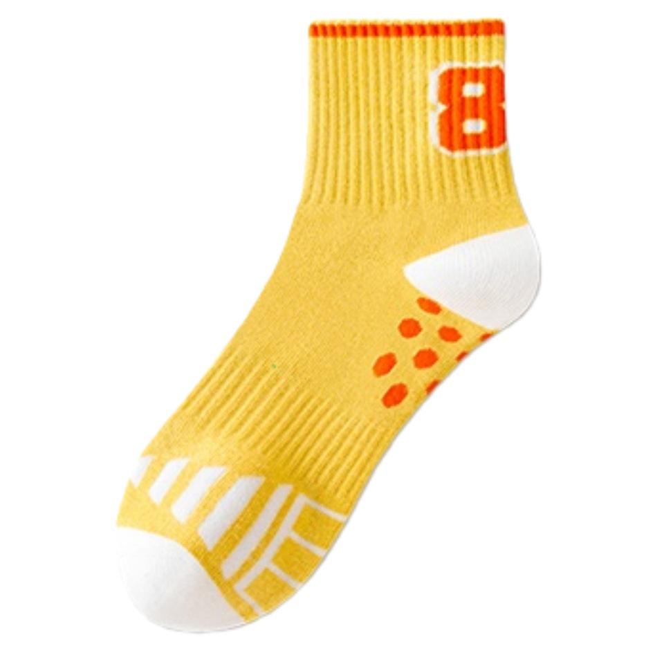 Women's Mid-Calf Pure Cotton Running Socks for Spring and Autumn - Ideal for Outdoor Sports, Badminton, and Basketball.