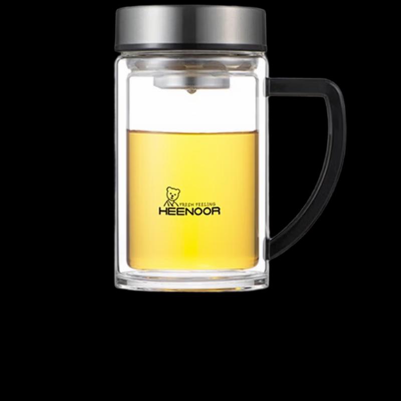 Heenoor XN-9320 Double-Wall Glass Mug, 290ml