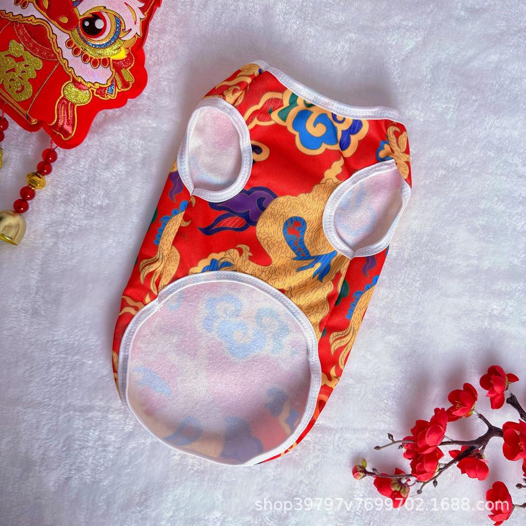 Dog cat clothes spring and autumn light flower vest dog clothes pet clothing anti-hair loss teddy small and medium dog