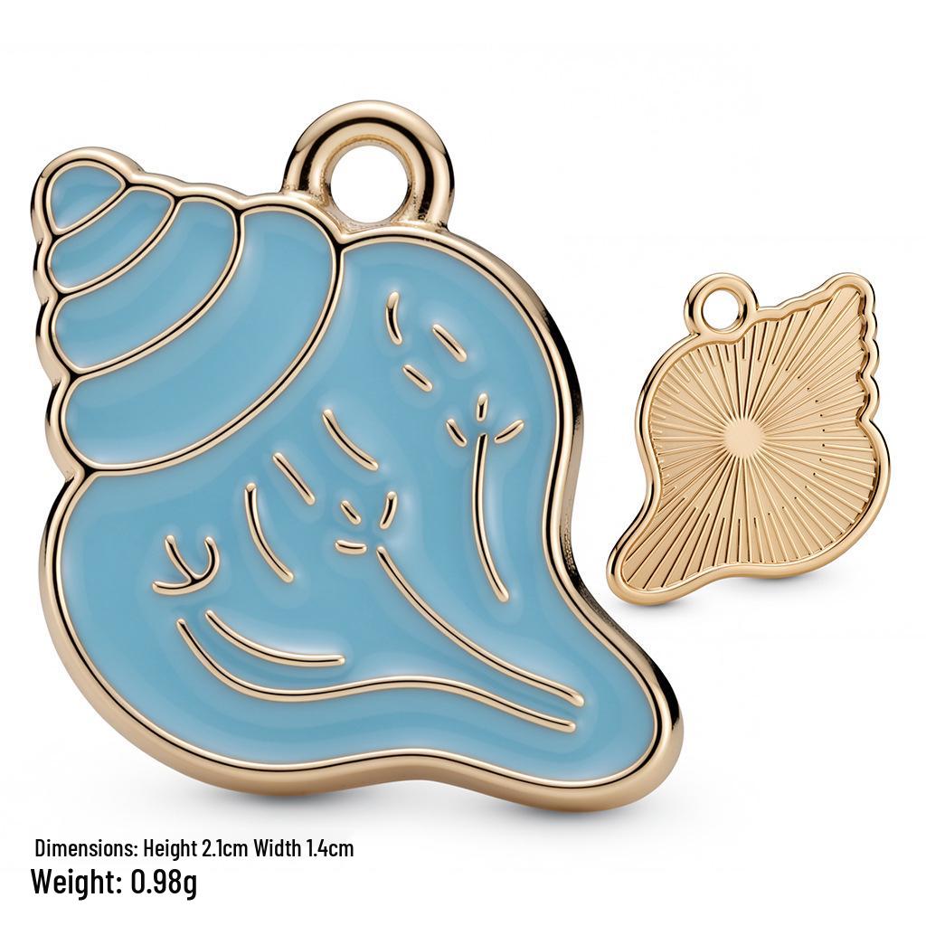 Colorful Alloy Ocean Charm Pendant for DIY Bracelets & Keychains