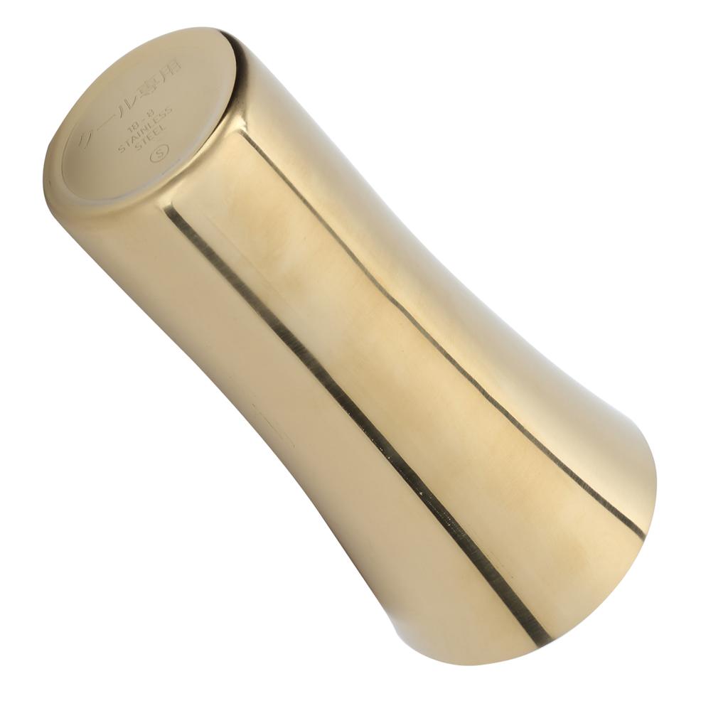 Dekorativer Wasserbecher aus Edelstahl Bier Kaltgetränk Saftbecher Heim Restaurant Dekor Gold 395ml