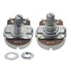 FLEOR 2pcs Guitar Potentiometer 250K/500K Short Shaft 18-Splines Pots for Electric Guitar