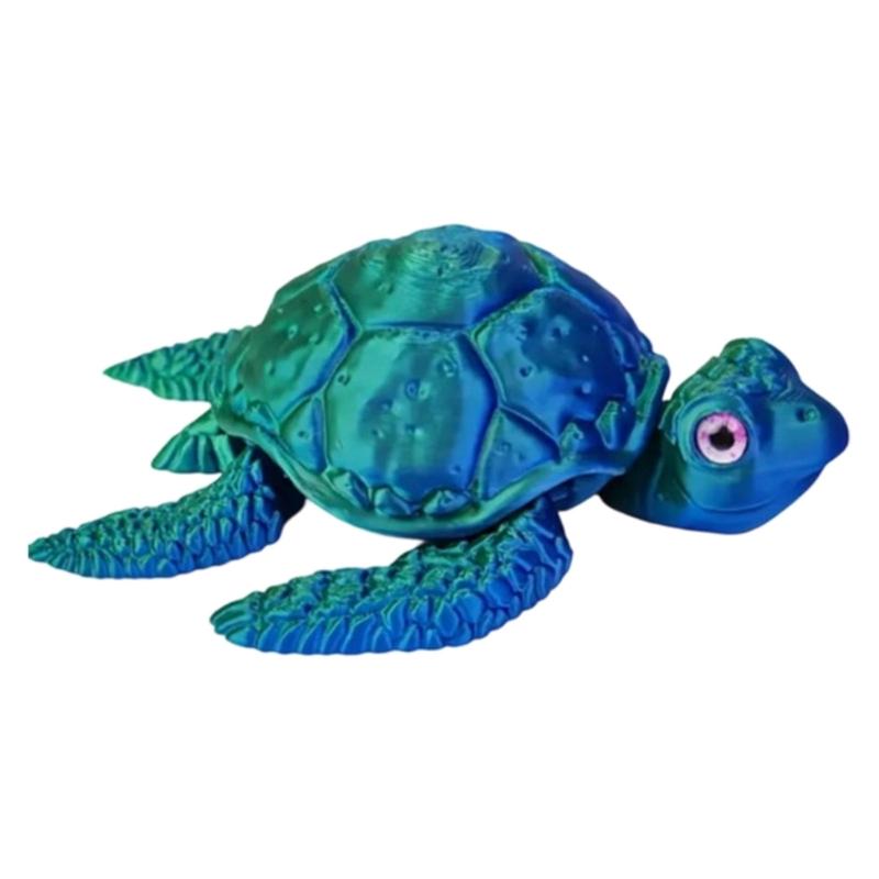 Flexible Joints Articulated Sea Turtles Fidgety Toy Sea Turtles Figurine Home Decors 3D Printed Sea Turtles Ornament