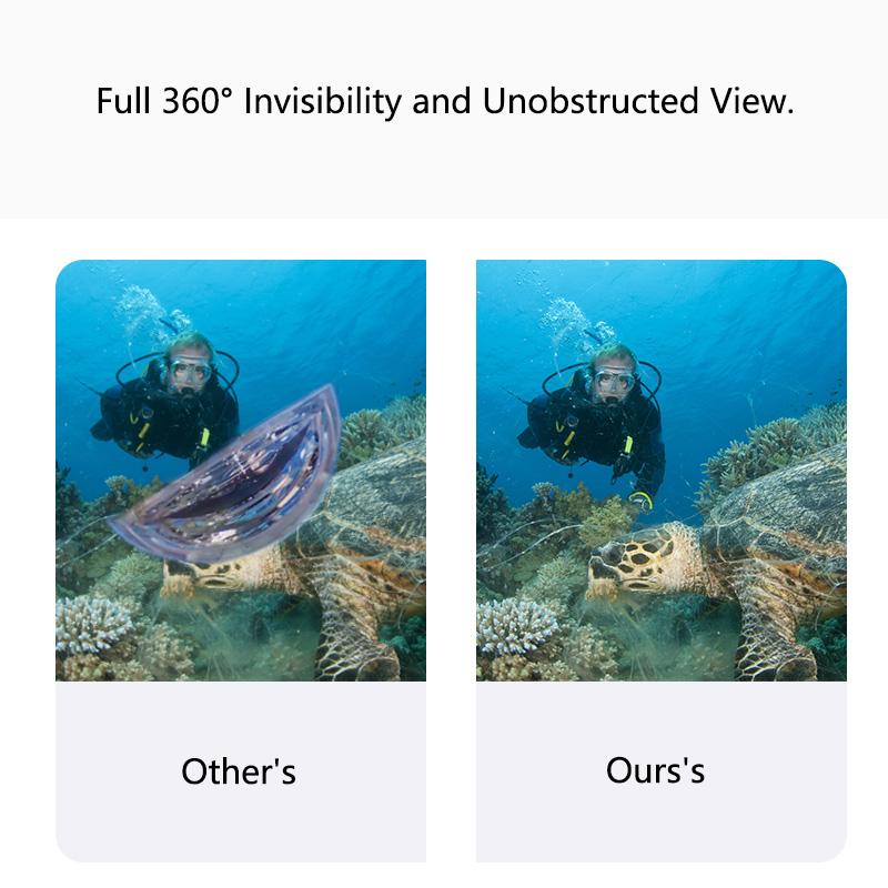 Carcasă Impermeabilă Carcasă de Scufundare Complet Invizibilă 50m Carcasă Subacvatică Capac Protector pentru Cameră de Acțiune Insta360 X4