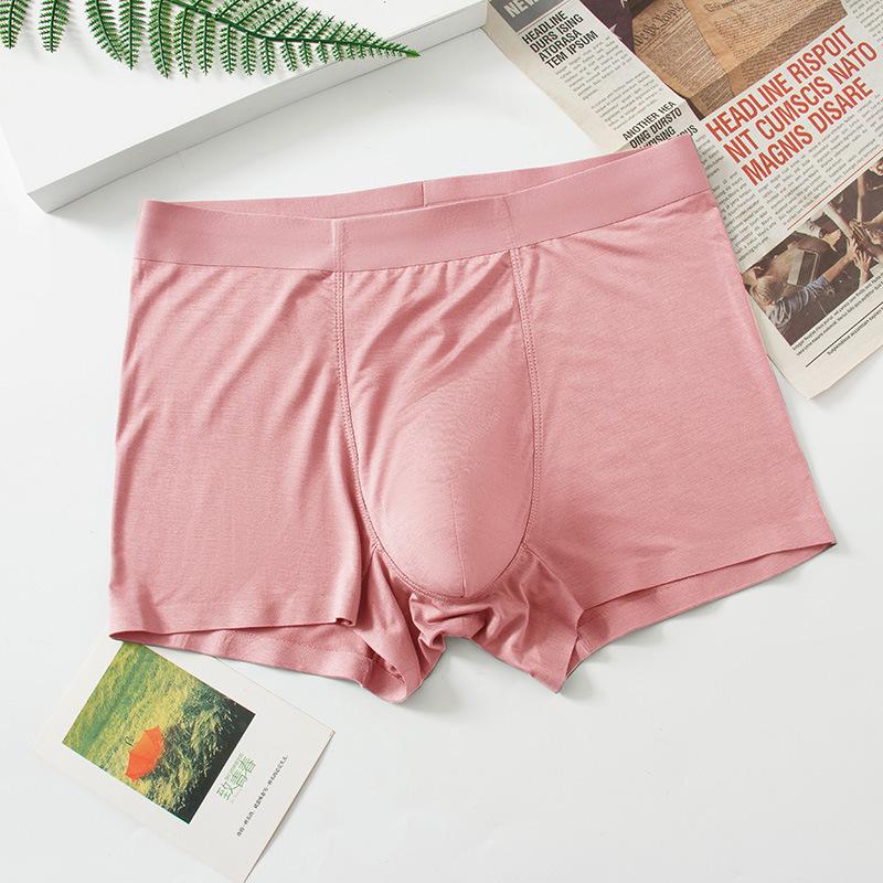 Pánské modální bezešvé bílé boxerky, antibakteriální a prodyšné, mládežnický styl, balení 60 kusů