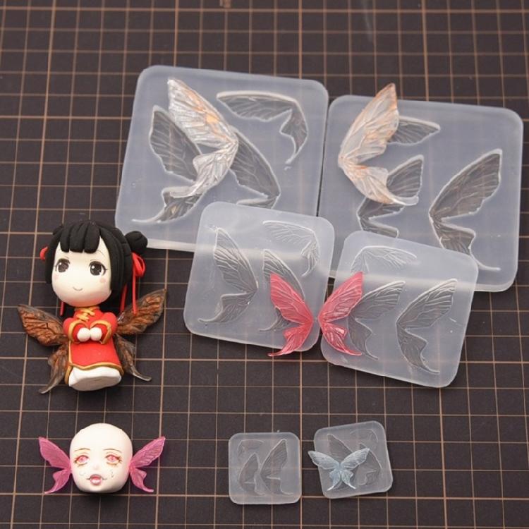 Butterfly Ear Silicone Mold DIY Handmade Pottery Doll Molds Exploy Casting Molds
