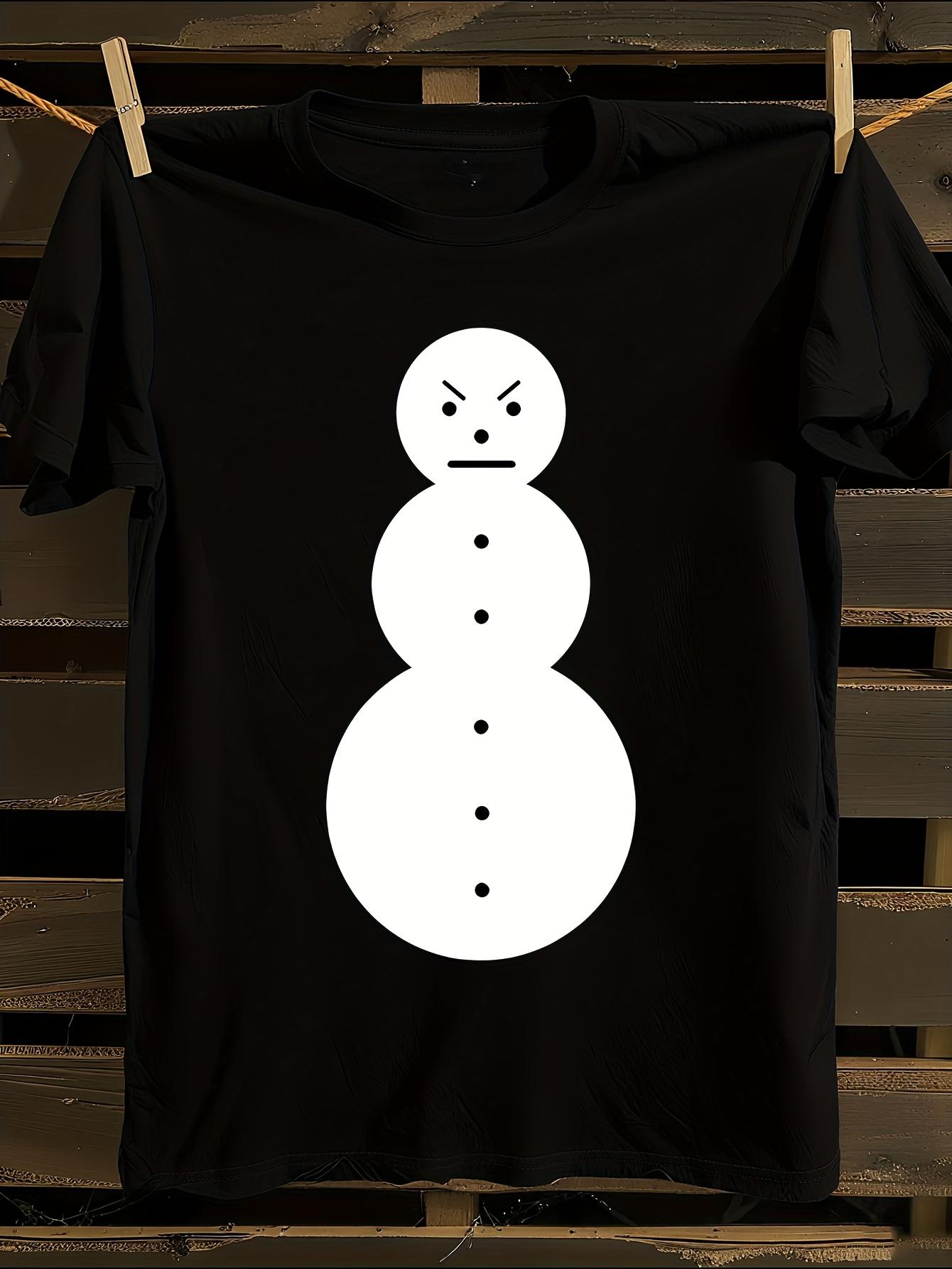 Funny Snowman Graphic T-shirt XXXL