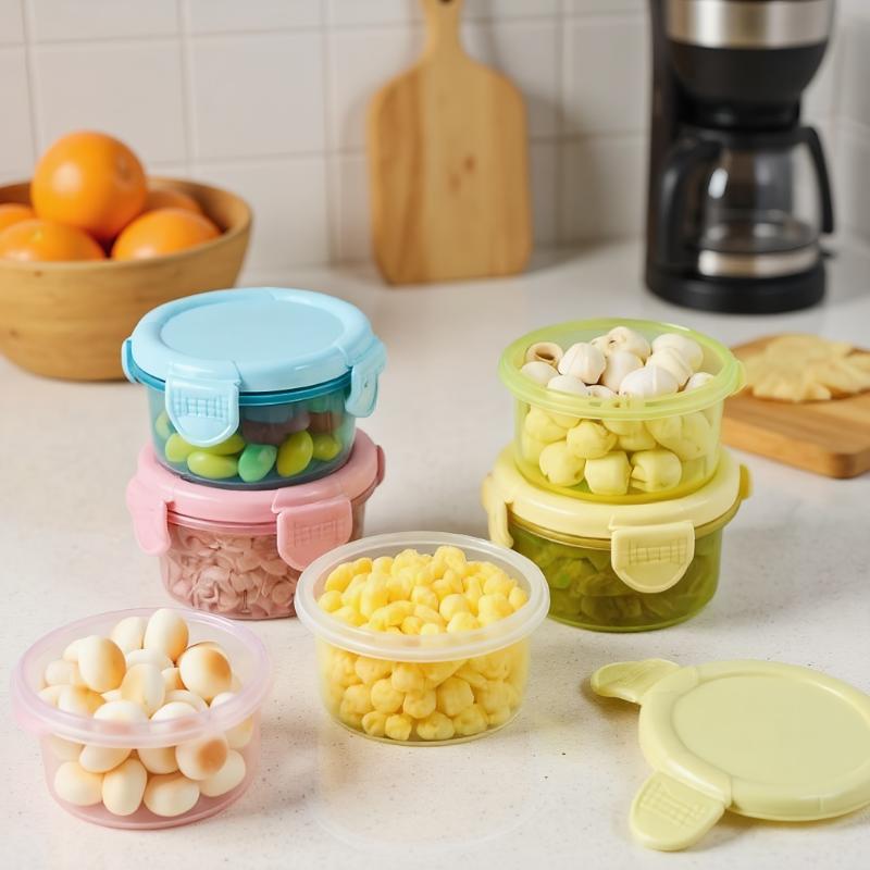 1/3/6Pieces Food Grade Mini Storage Box Baby Supplement Seasoning Sauce Packaging Storage Box Microwave Outdoor Tableware