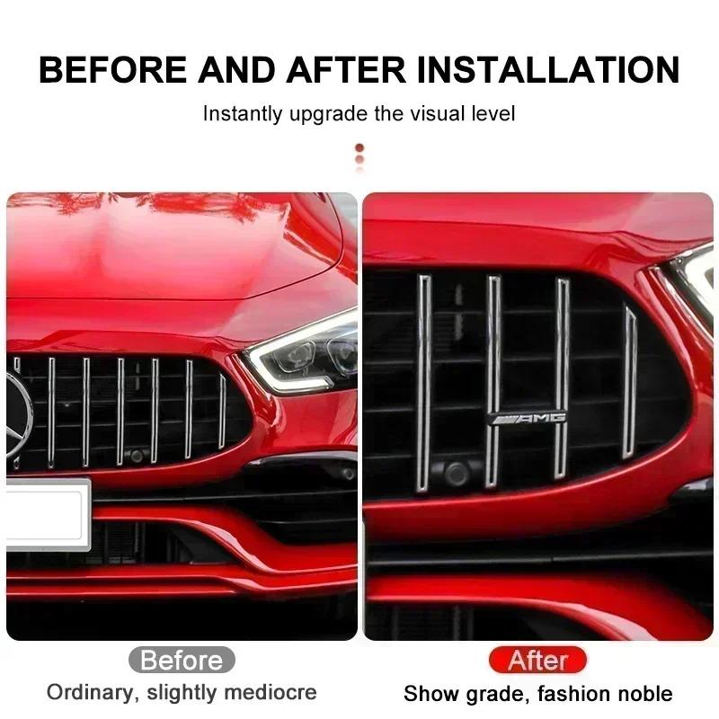 1pcs 3d AMG Logo Emblem Car Front Grille Badge Car Styling For Mercedes Benz W124 W168 W169 W176 W177 W202 W203 W204 W205 W210 SW6
