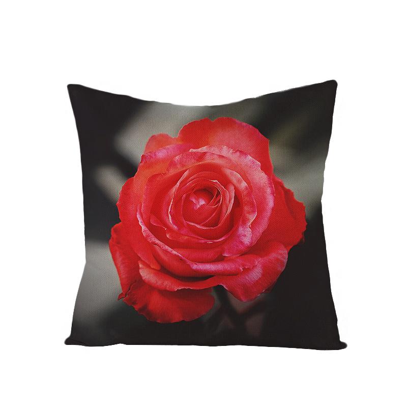 Modern Simple 3D Flower Polyester Pillow Cover for Home New Chinese Style Pillow Sofa Car Cushion Cover
