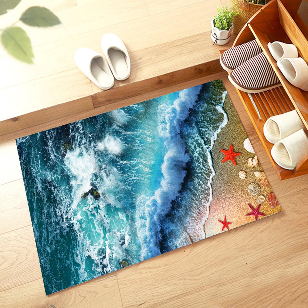 Kjøp Beach Ocean Entry Door Living Room Floor Mats Home Soft Furnishing