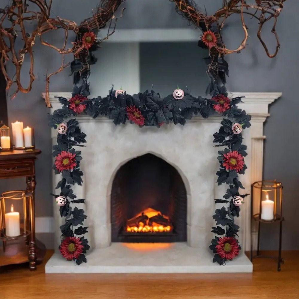 Silk Halloween Leaf Vines Plastic Artificial Hanging Vine Garland Home Decor