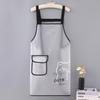 Washable TPU Waterproof Women's Apron: Oil-Proof, Cute Korean/Japanese Style for Kitchen, Hairdressing, and Seafood Preparation.