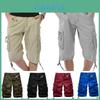 Shorts Cargo Militares de Combate e Caminhada Estilosos para Homens Com Múltiplos Bolsos Funcionais
