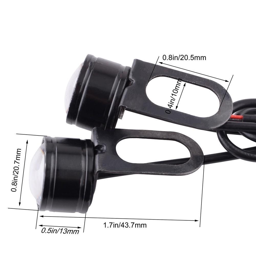 1 Pair DC12V Motor Strobe Led Eagle Eye Flashing Light Headlight With Brackets Daytime Running Lamps For Motorcycle Spotlight