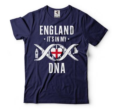 England DNA Flag T-Shirt: Patriotic English Pride Gift