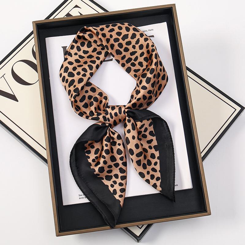 2024 Luxury Square Silk Scarf for Women Hijab Hair Bands Neckerchief Female Satin Shawl Ribbon Headband Fashion Wraps Bandana