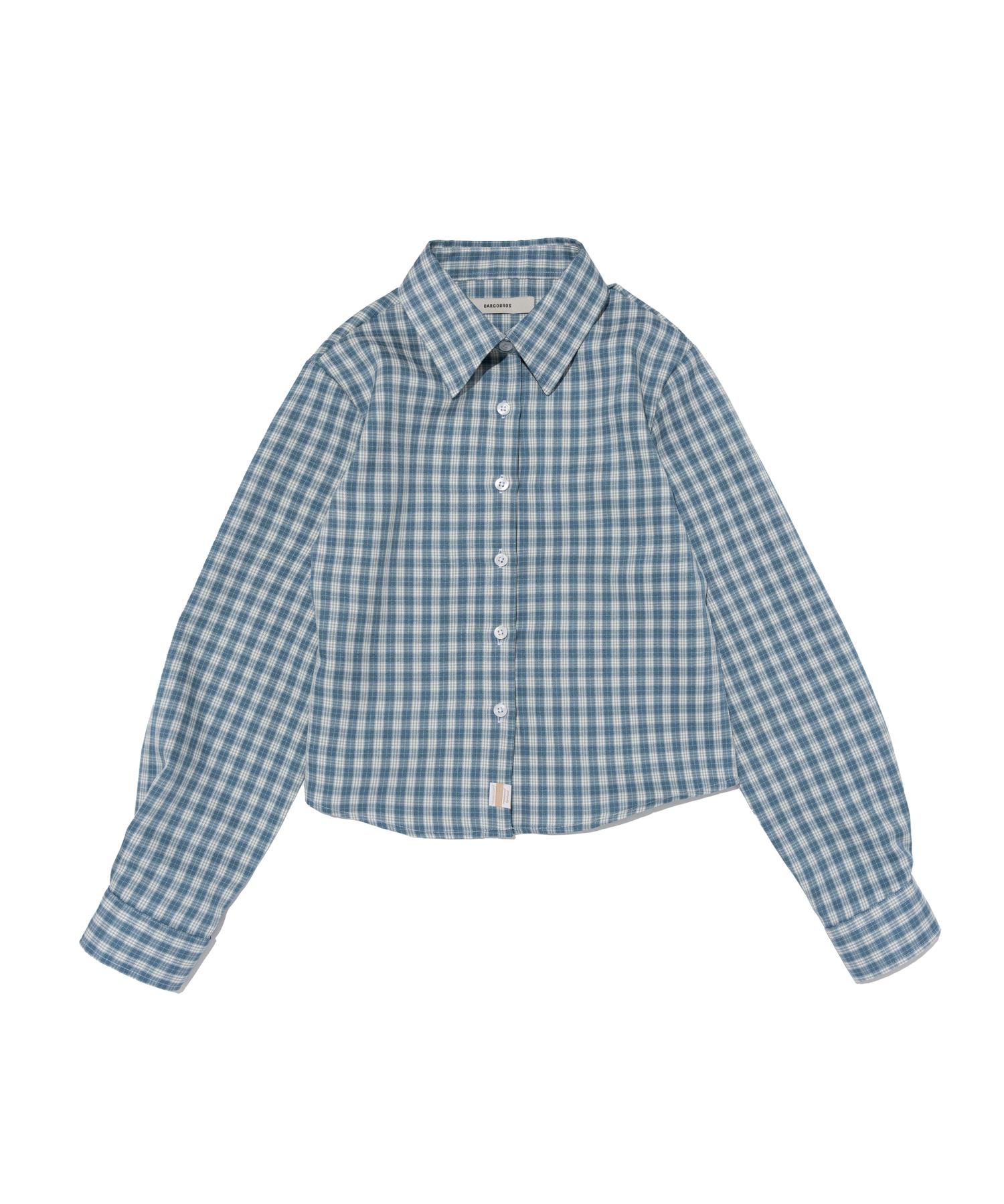 Cargo Bros For Woman Mare Crop Check Shirt (Blue) Free