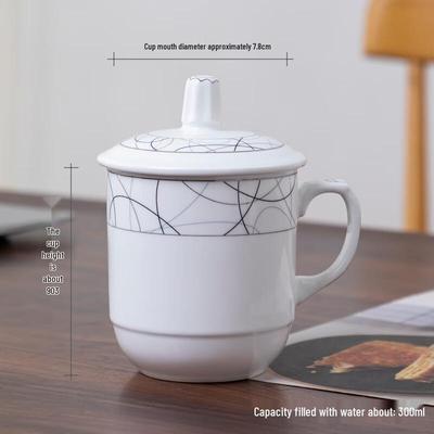 Knochenporzellan Keramiktasse mit Deckel