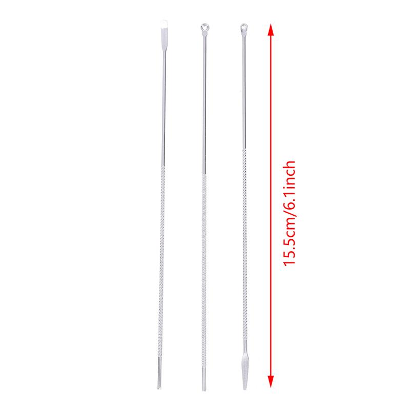 3 Teile/satz Edelstahl Ohr Pick Wachs Reiniger Earpick Kürette Entferner Ohrenschmalz