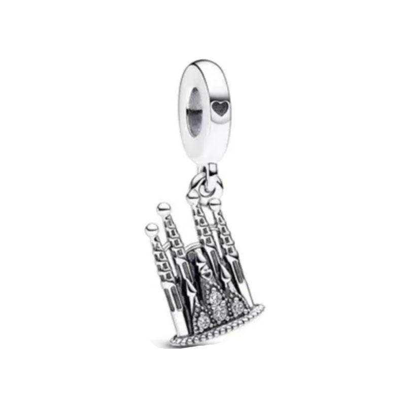 Europeisk Koppar Jag Älskar Att Resa Kollektion Berlock Passar Original Armband Smycke Hänge Glittrande Skepp Väska Hängande Pärla