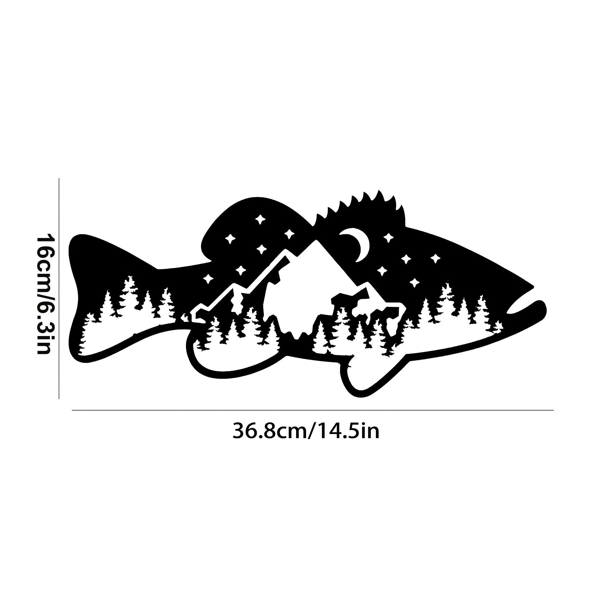 

Дизайн окуня, металлическое настенное искусство, металлический домашний декор, не подверженный ржавчине, настенное украшение, подвесное настенное искусство для гостиной, спальни чёрный