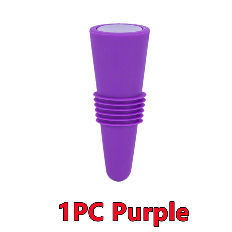 New 6/2/1PC Silicone Wine Bottle Stopper Set Whiskey Leak Proof Beer Champagne Bottle Cap Closer Wine Cork Lid Bar Accessories