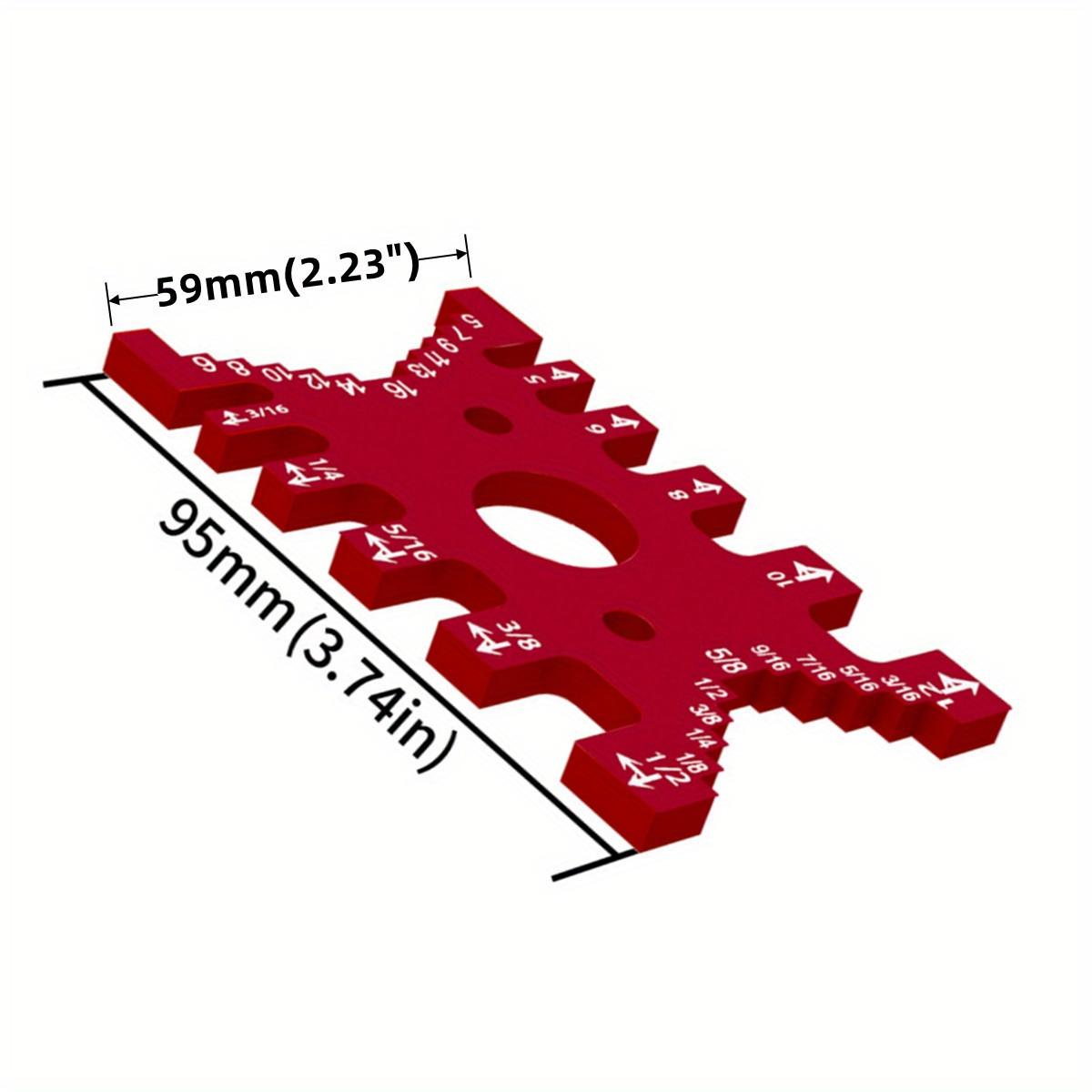 

Precision Tenon Gaps Gauge -Woodworking Tenon Caliper Table Saw Depth Gauge Height Measuring Tool Metric and Imperial Card Gauge