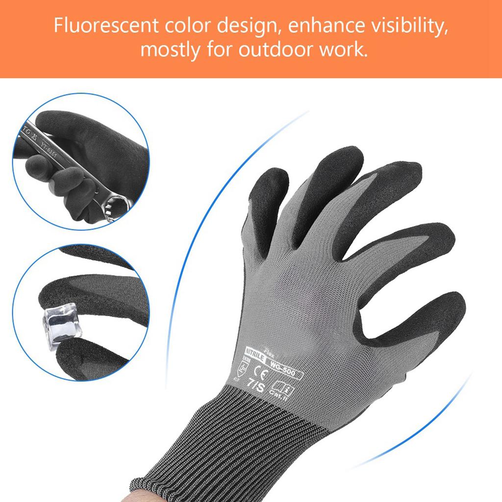 Anti slid Cut Resistant Safety Gloves Oil and Wear Resistance Working Gloves XL