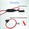 5Pcs 14 AWG Inline Fuse Holder Kit Waterproof 12V Automotive Blade Fuse 15A Fuses for Car Boat Marine RV Truck 12V Relay Harness
