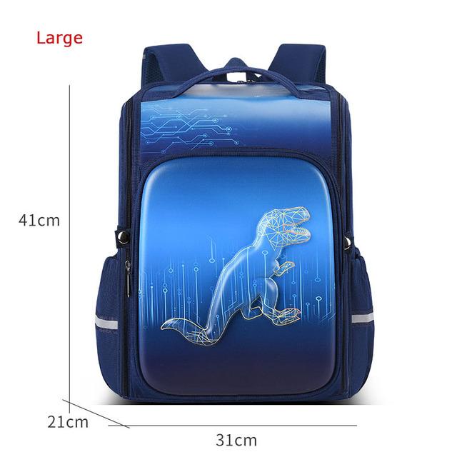 3D Cute Orthopedic School Bags For Girls Boys Cartoon Dinosaur Backpacks Kids Book Big Capacity Waterproof 1-6 Grade Schoolbag