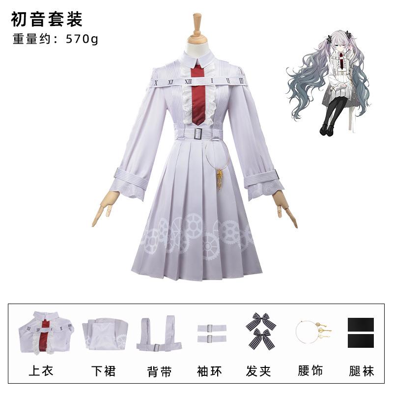 

Project SEKAI: КРАСОЧНАЯ ЭТАП! подвиг. Хацунэ Мику-25-ji, Nightcord de. Косплей-костюм MEIKO Белая лилия , 3-я годовщина, Аниме-наряд XXXL