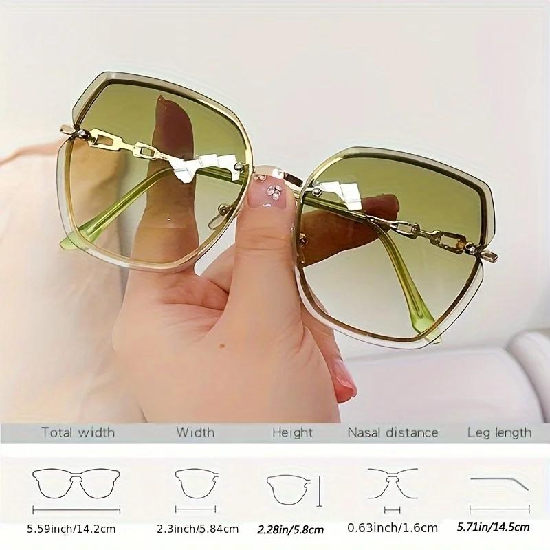 Vintage Square Sunglasses Woman Classic Retro Gradient Mirror Frameless Sun Glasses Female Fashion Rimless