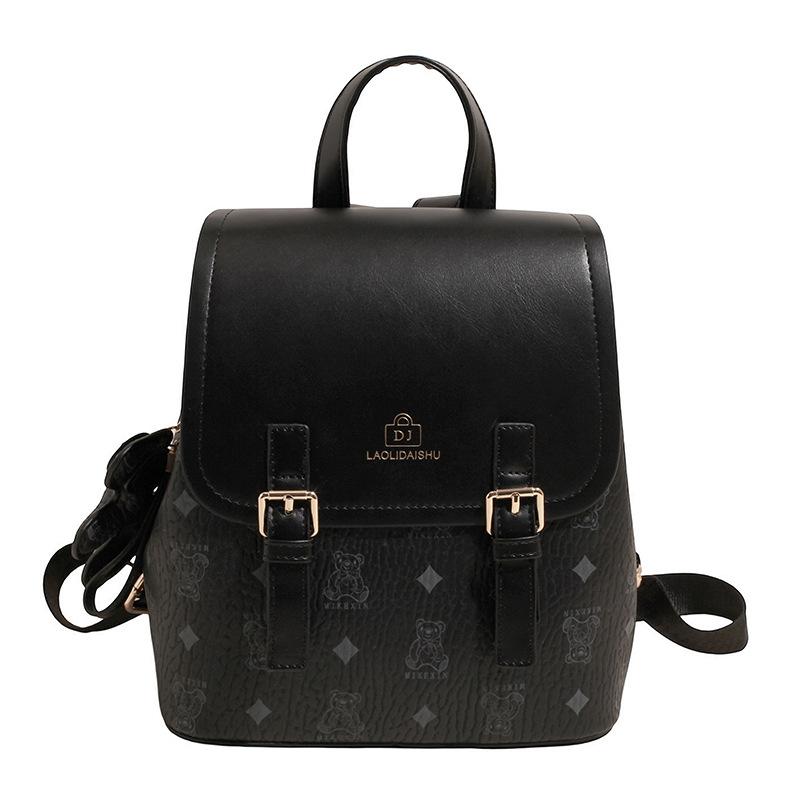 2025 New Niche Design Cartoon Animal Printing High Value Large Capacity Women's Backpack Tote Bag