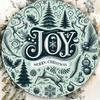 Joom Christmas Iron Round Sign 7.8 Inch Metal Plaque Home Wall Decor