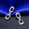 CAOSHI Luxury High-quality Drop Earrings Delicate Bright Blue CZ Accessories Trendy Party Jewelry Gorgeous Birthday Gift for Mom