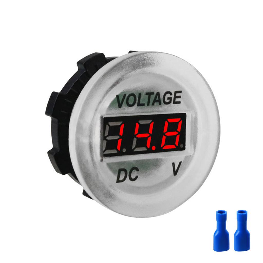 Voltmetru auto mini rotund impermeabil DC 6-35V afișaj digital tensiune metru LED panou voltmetru digital tester afișaj voltmetru