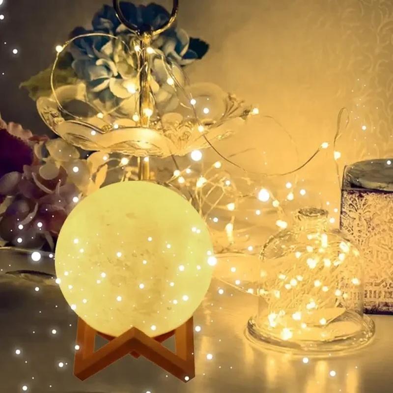 Lampă Planetă DIY 8 cm Lună Galaxie Lumină de Noapte Pictură Artă Graffiti Cadou de Ziua de Naștere Decor Dormitor Camera de Zi (Rezista)