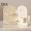 Wall Mounted Pegboard Organizer Perforated Board Storage Rack, Foldable Plastic Organizer, No Peg for Office Drilling Shelf Home Desk And Rack