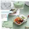 Glass Lunch 960ml 3 Airtight Storage Container Microwave and Oven Safe Perfect for Prepared Green Lid JXN-Yun Heat-Resistant Box, Capacity,