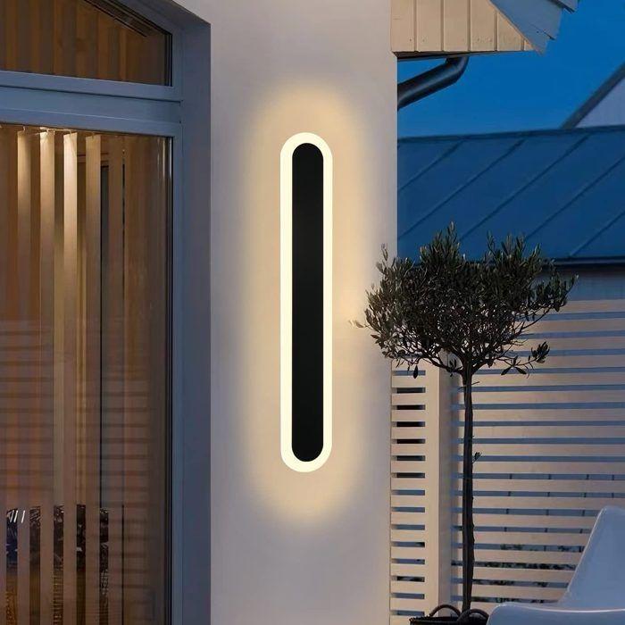 Applique murale d'extérieur - NETTLIFE - Applique 50 cm - Noir - Métal - IP65
