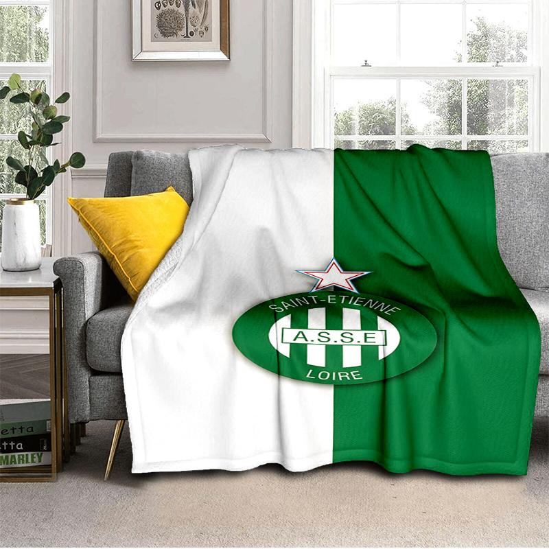 Green Saint-Etienne Football Blanket Lightweight Ideal Bedding Blanket Perfect for Travel, Living Rooms, Offices, Sofas, Fan Christmas gift