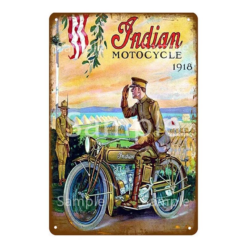 Vintage Race Motorcycle Poster Triumph Metal Tin Plaque Retro Signs For Pub Bar Garage Home Wall Decor 20x30cm YL143