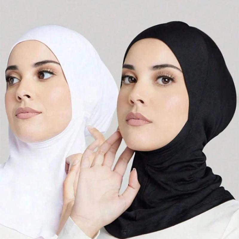 1 or 2 pieces of women's Modal underwear, head and neck chin cover, Islamic stretch knitted scarf, hat, instant inner headscarf